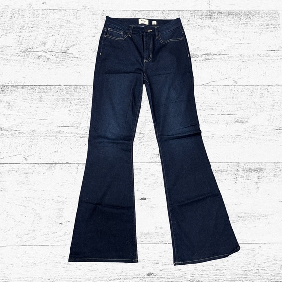 Miss Me Navy Flare Jeans - Picture 1 of 4